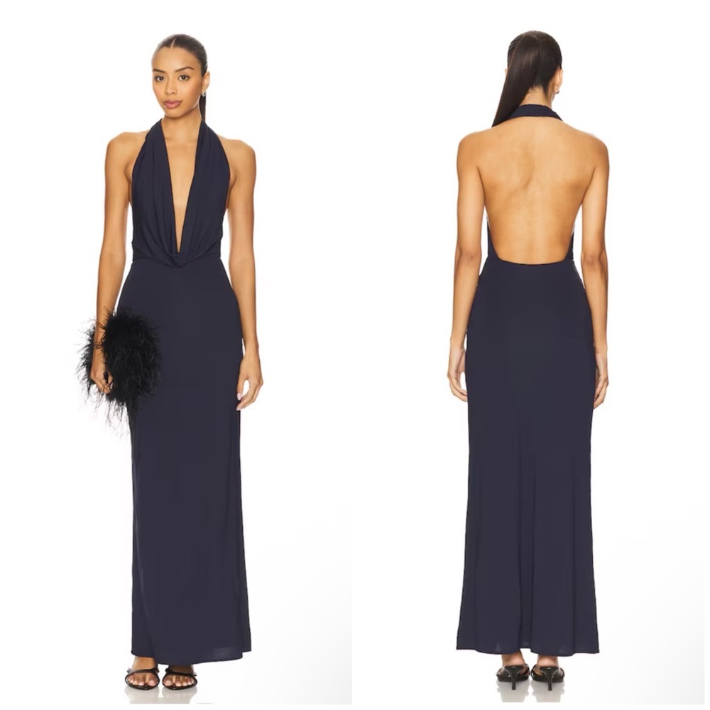Bec + Bridge Nessie Cowl Maxi Dress in Ink Size 6